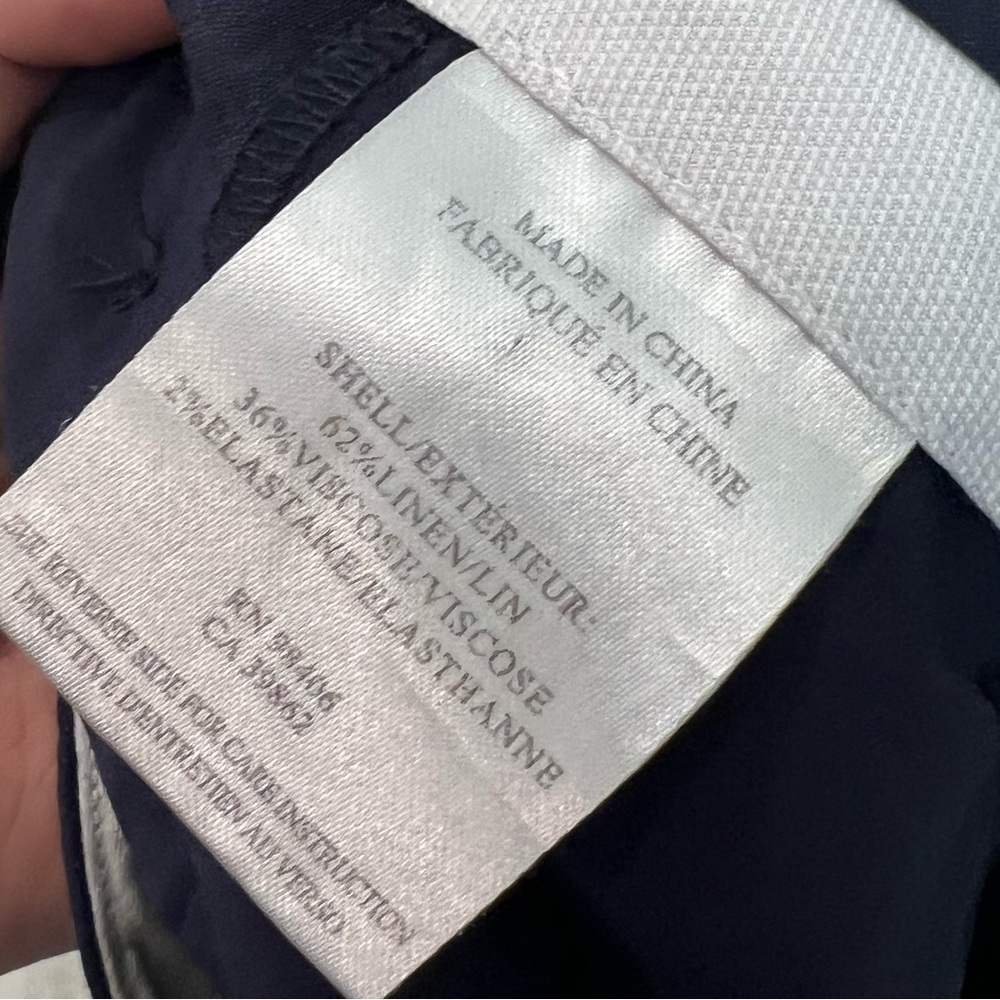 Theory City 2 linen navy shorts - Picture 5 of 6